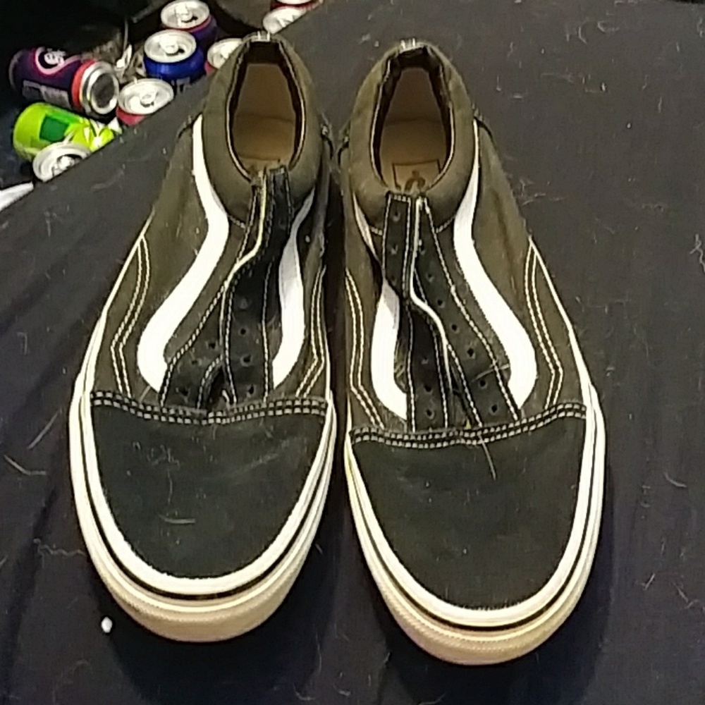 Black and white vans